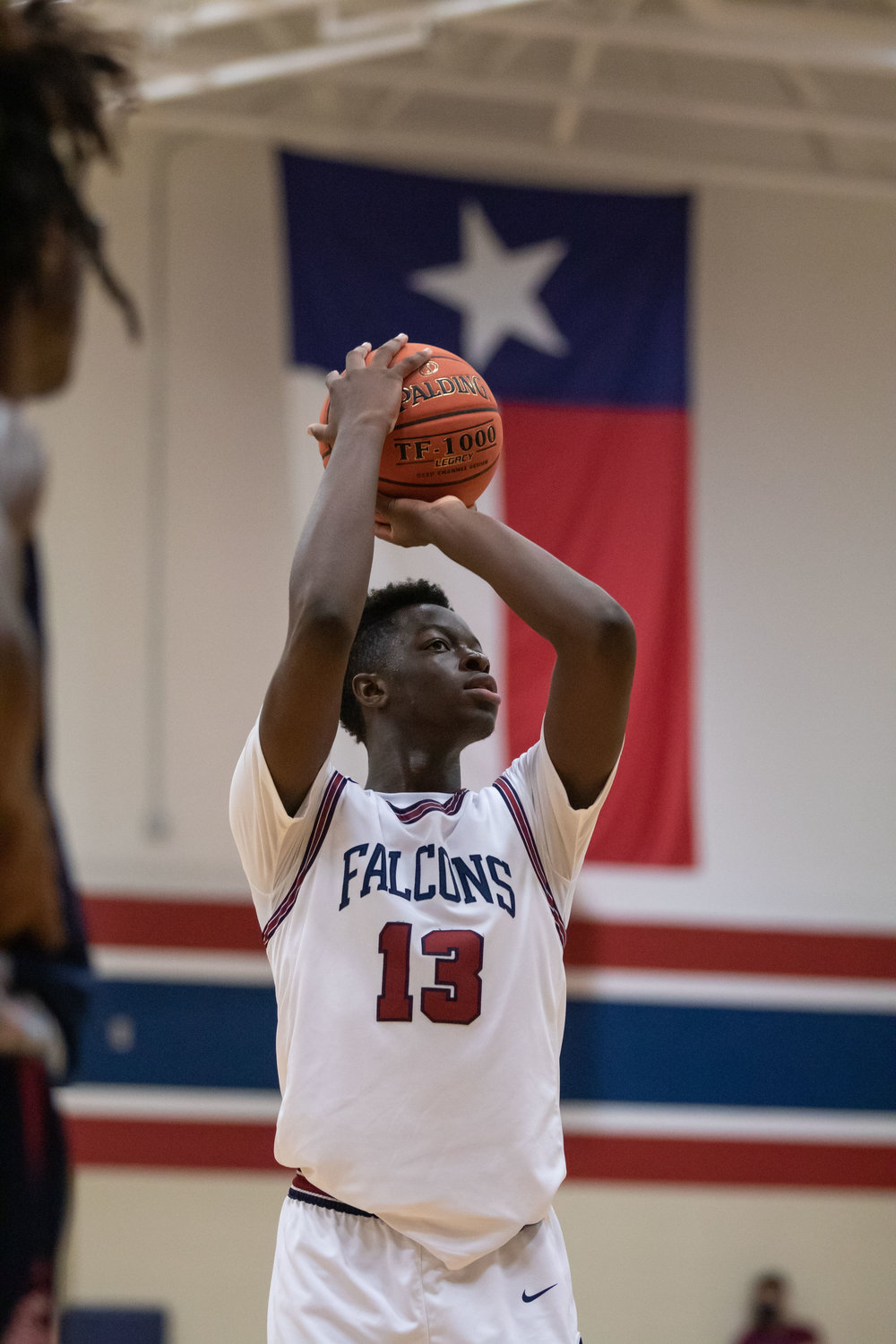 Tompkins junior forward Joel Oluokun had 15 points, eight rebounds and two blocks in the Falcons' win over Mayde Creek on Jan. 29 at home.
