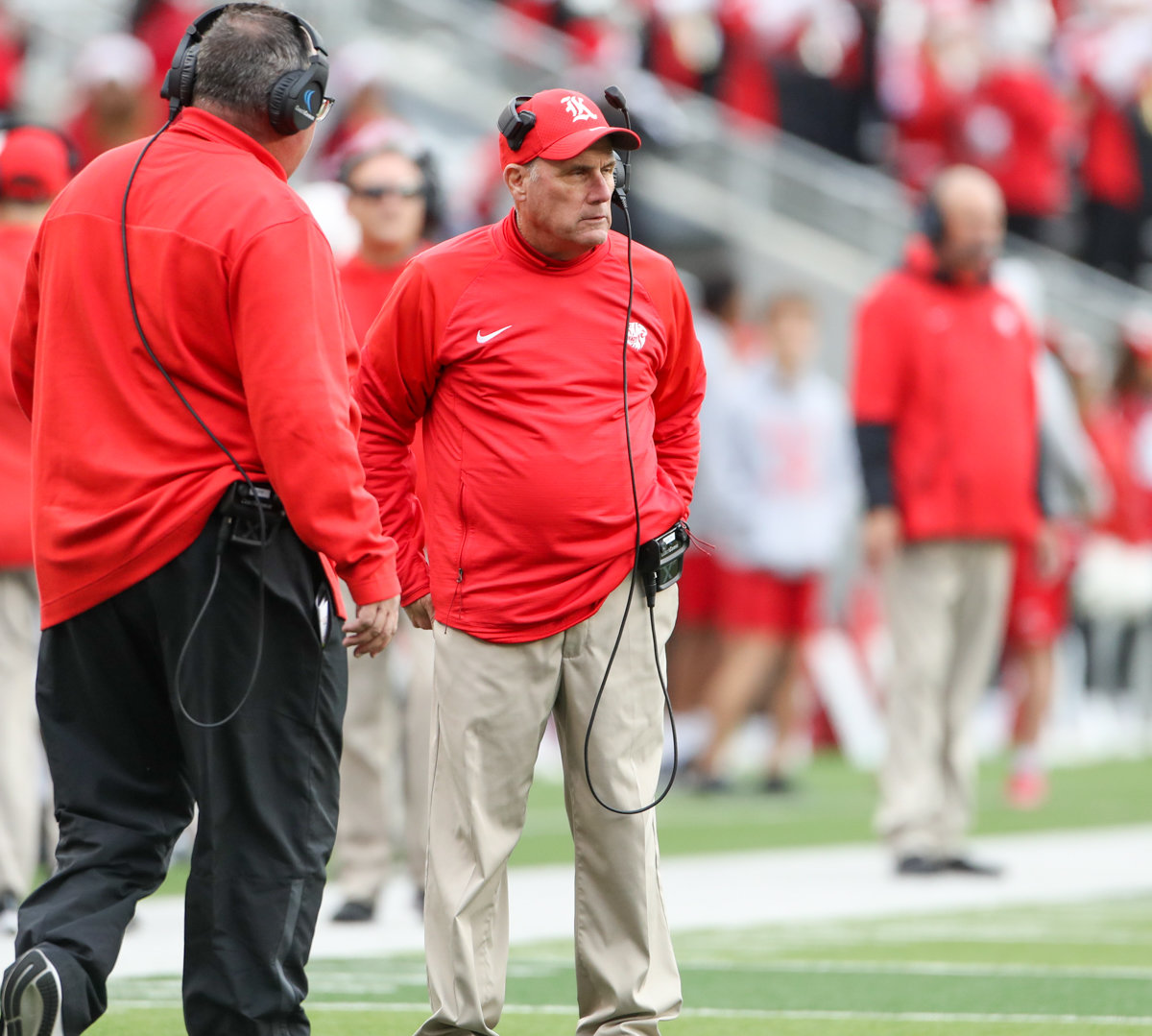Katy Tigers head coach Gary Joseph during the Class 6A Division II state semifinal  game between Katy and Westlake on December 11, 2021 in Waco, Texas.