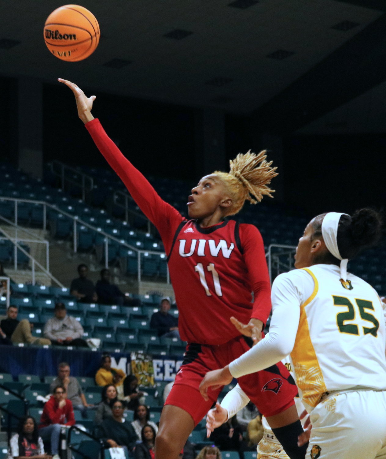 Myra Bell shoots a layup during Sunday’s Southland Tournament Final at the Merrell Center between the University of Incarnate Word and Southeastern Louisiana.