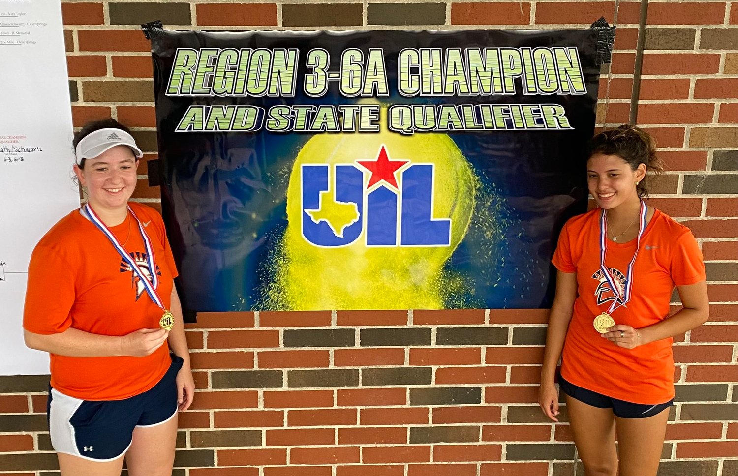 Seven Lakes’ Anna Boleau and Liska Knight won the girls doubles in Region III 6A to qualify for the state tournament.