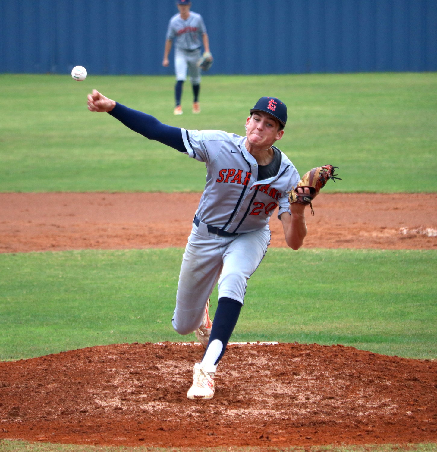 Nathan Johnson ptiches during Thursday's game between Taylor and Seven Lakes at the Taylor baseball field.