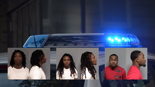 (From left to right) Jewrell Pinson, Jr (18) of Houston, Trazario Oneil (19) and Russell Roquemoore (18) have been arrested on multiple charges related to the theft of catalytic converters within Katy city limits.