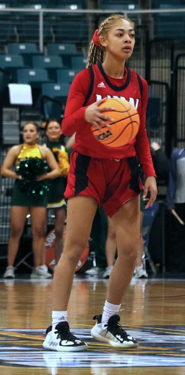 Destiny Jenkins calls out a play during Sunday’s Southland Tournament Final at the Merrell Center between the University of Incarnate Word and Southeastern Louisiana.
