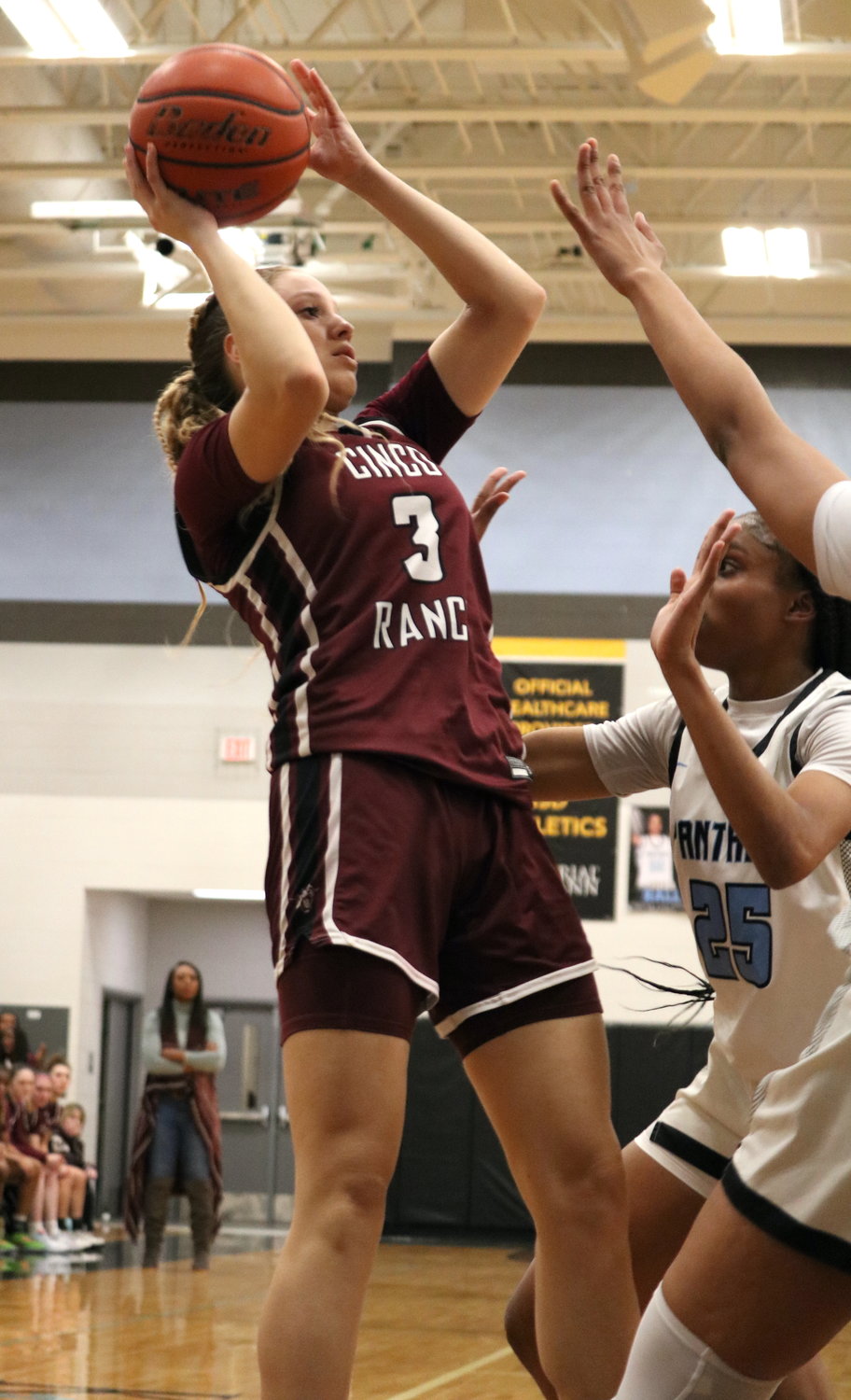 Camille Torrence shoots a jump shot during Friday's game between Cinco Ranch and Paetow at the Paetow gym.